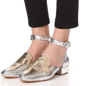 Schutz Moka ankle strap loafers women’s leather shoes Size 7.5